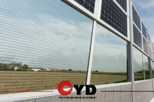 Hàng rào cản âm tích hợp pin năng lượng mặt trời
