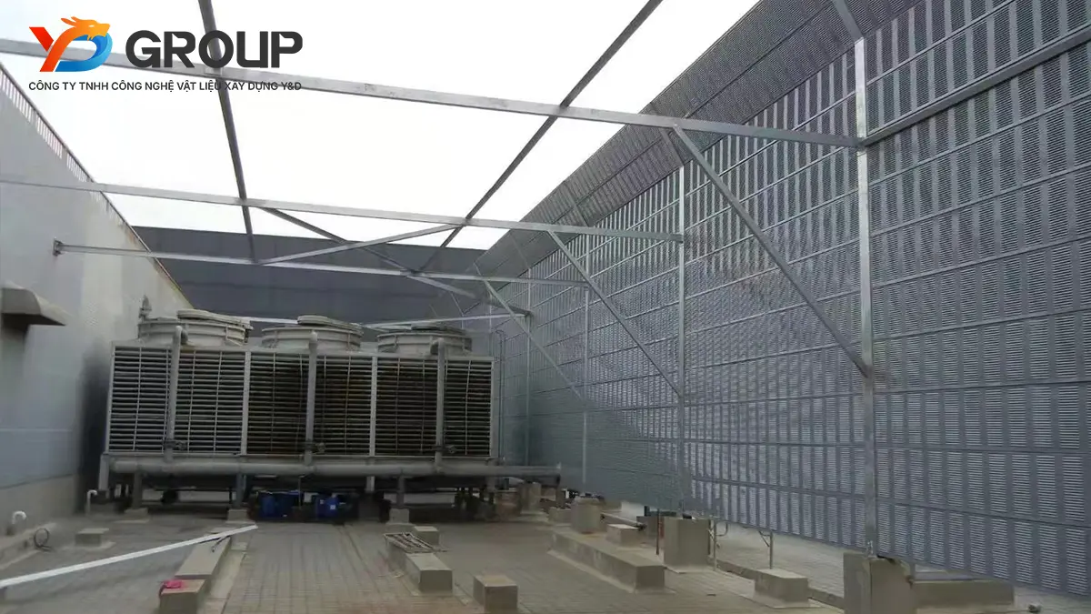 Tường chống ồn nhà máy và khu công nghiệp bằng panel kim loại